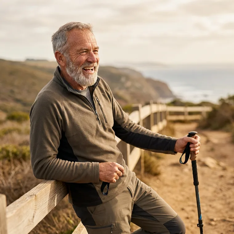 Healthy, energetic older man enjoying an active lifestyle